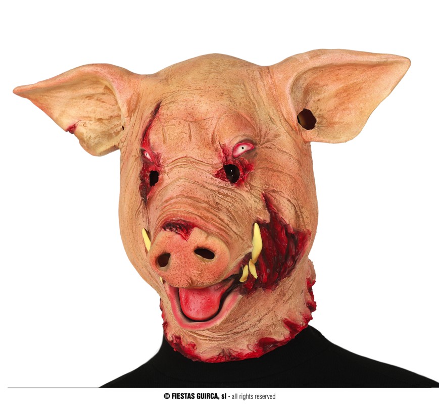 Maschera maiale horror in lattice