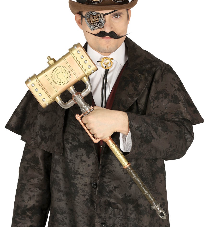 Martello steampunk 64 cm in plastica