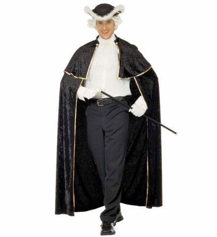 Mantello veneziano con jabot in velluto